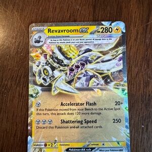 Pokemon Revavroom ex Gold Holo Trading Card